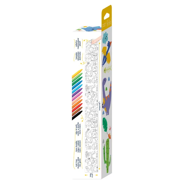 Kit de rouleau de couleur Haku Yoka "Monde des Dinos"+ accessoires 30 x 300 cm
