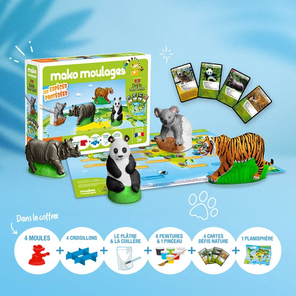 Kit moulage Les espèces protégées
