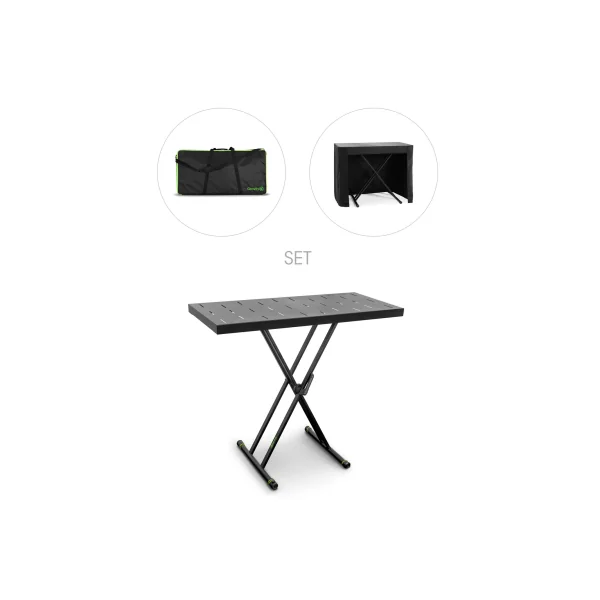 KSX 2 RD SET 1 Gravity - support clavier avec table tissus et housse