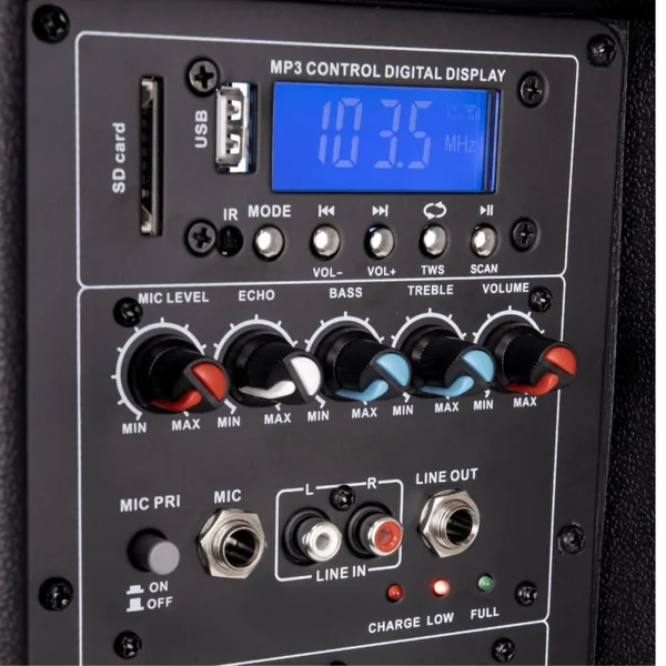 LA-10A Enceinte amplifiée 160 Watts avec 2 Micros UHF