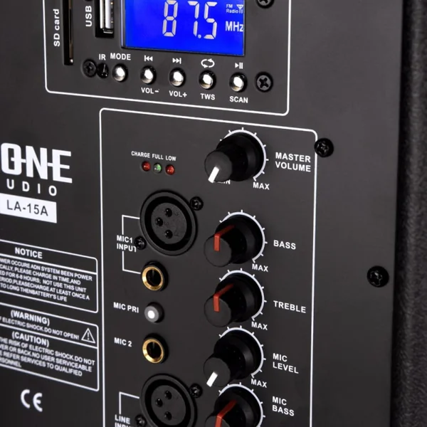 LA-15A Enceinte amplifiée 480 Watts avec 2 Micros UHF