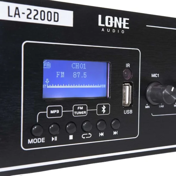 LA-2200D Amplificateur mélangeur Multimédia 2 x 200 Watts 8 ohms