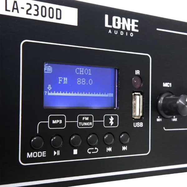 LA-2300D Amplificateur mélangeur Multimédia 2 x 300 Watts 8 ohms