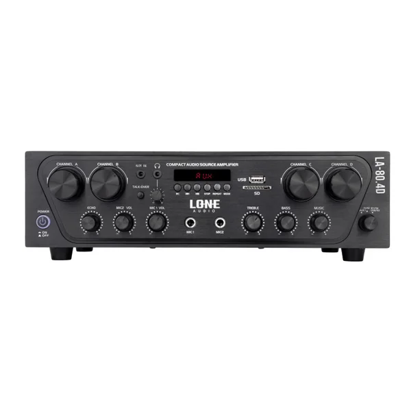 LA-80.4D Amplificateur Stéréo 4 X 80 Watts 4-8 ohms
