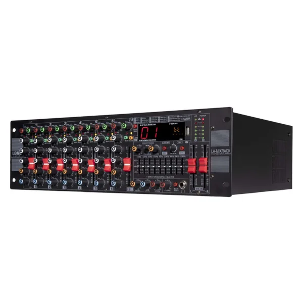 LA-MIXRACK Table de Mixage amplifiée 8 canaux