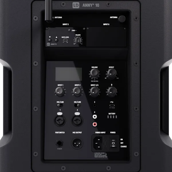 LD Systems ANNY® 10 BPH B6 - Système PA Bluetooth® portable 10" sur batterie avec mixer et 1 x micro serre-tête (incl. bodypack)