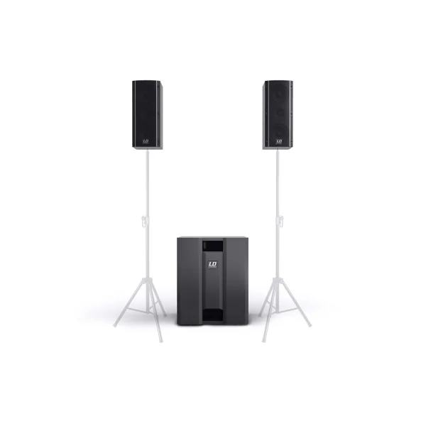 LD Systems DAVE 8 ROADIE - Système sono portable actif avec Mixeur 3 Canaux