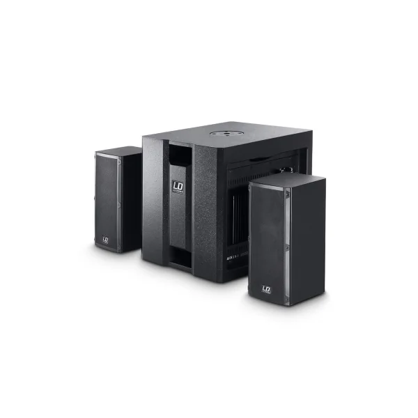 LD Systems DAVE 8 ROADIE - Système sono portable actif avec Mixeur 3 Canaux