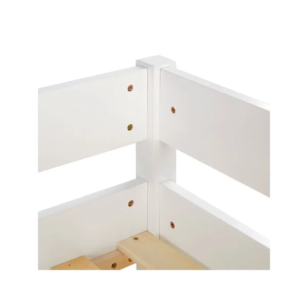 Lit Enfant Mezzanine 90x200 cm Lit Superposé avec Sommier Lit Enfant