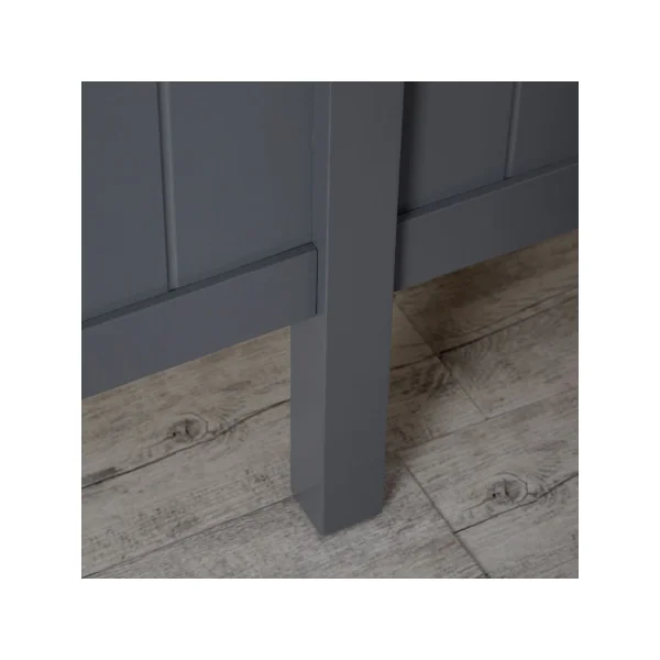 Lit Superposé 140x200 cm et 90x200 cm Bois Massif Pin Gris Lit Enfant Lit Ados
