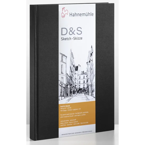Livres de croquis D&S 80 feuilles 140g/m² couleur noire format portrait/paysage