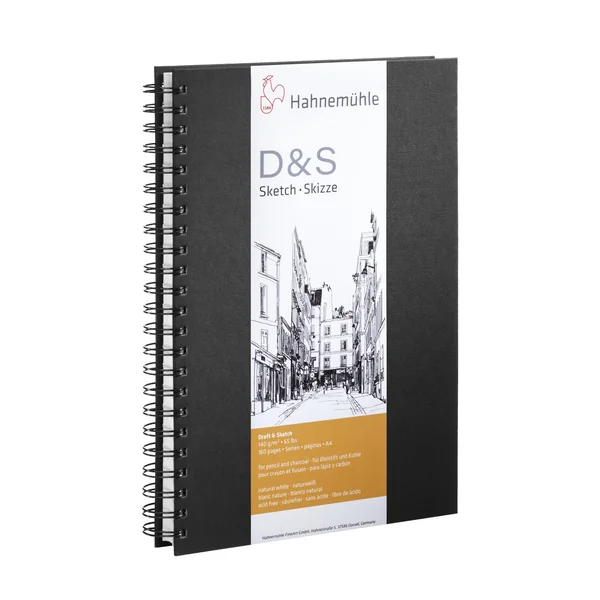 Livres de croquis D&S 80 feuilles 140g/m² couleur noire format portrait/paysage