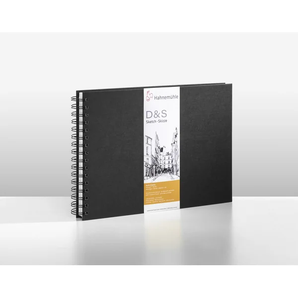 Livres de croquis D&S 80 feuilles 140g/m² couleur noire format portrait/paysage