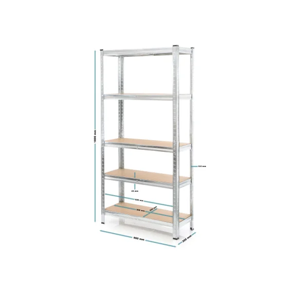 Lot de 10 Etagères Professionnel 90x30x180 cm Etagère Métallique Industrielle Charge lourde 875 kg
