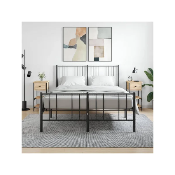 (Lot de 2) Table Chevet Haute 1 tiroir Table de Nuit Industrielle Chevet Chambre Métal Chêne