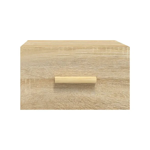 (Lot de 2) Table Chevet Suspendu Chêne Table de Nuit Moderne Chevet Chambre en Bois