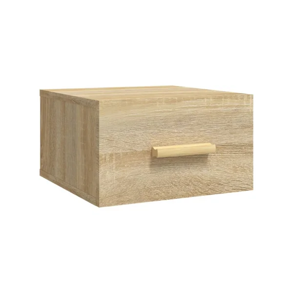 (Lot de 2) Table Chevet Suspendu Chêne Table de Nuit Moderne Chevet Chambre en Bois