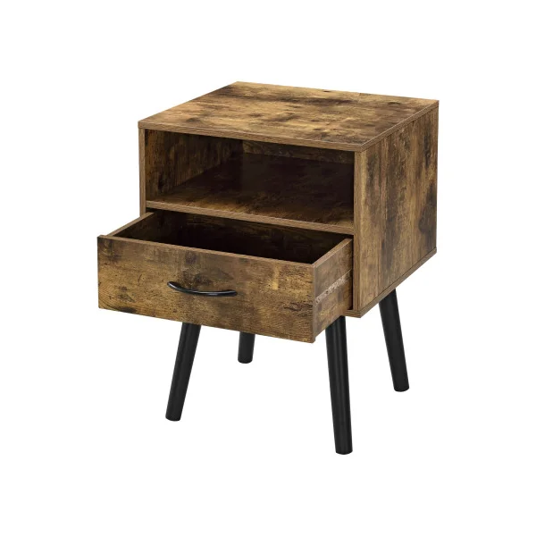 (Lot de 2) Table Chevet Vintage Brun Rustique Table Nuit Chambre