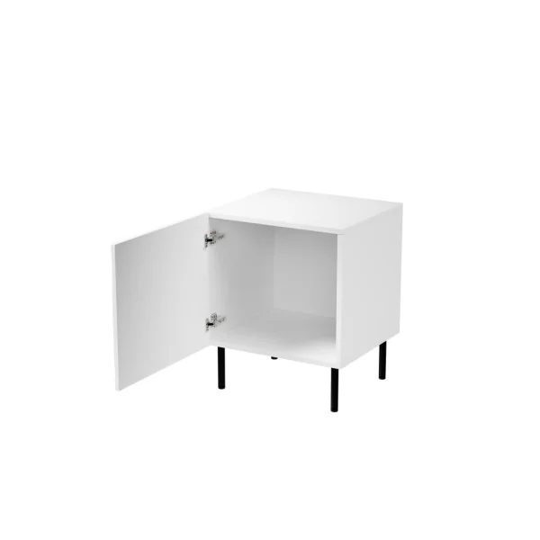 (Lot de 2) Table de Chevet Graphique Table nuit Blanche Design