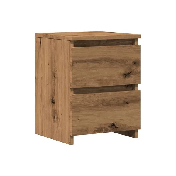 (Lot de 2) Tables de Chevet Chêne Artisan 2 Tiroirs Table Nuit Moderne