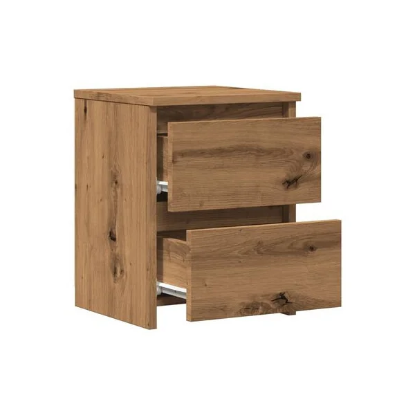 (Lot de 2) Tables de Chevet Chêne Artisan 2 Tiroirs Table Nuit Moderne