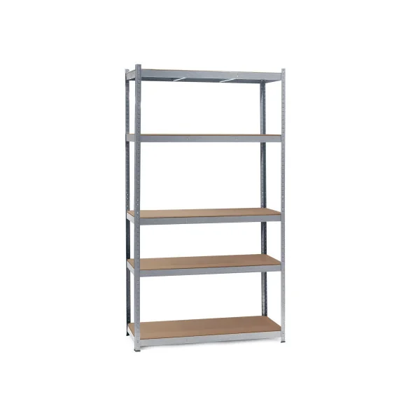 Lot de 6 étagères de rangement 100x60x200 cm 5 niveaux Rayonnage Industriel Charge lourde 1000 kg