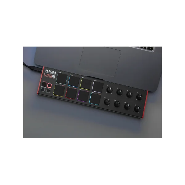 LPD8MK2 AKAI PROFESSIONAL - 8 pads RVB + 8 potentiomètres assignables, contrôleur DAW ultr