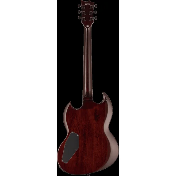 Ltd Viper 256 QM Dark Brown Sunburst - Guitare Électrique 6 Cordes Type SG