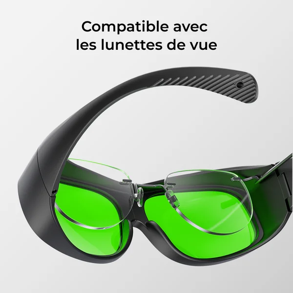 Lunettes de Sécurité Laser xTool pour Lasers 316-460 nm, 630-670 nm et 800-1080 nm