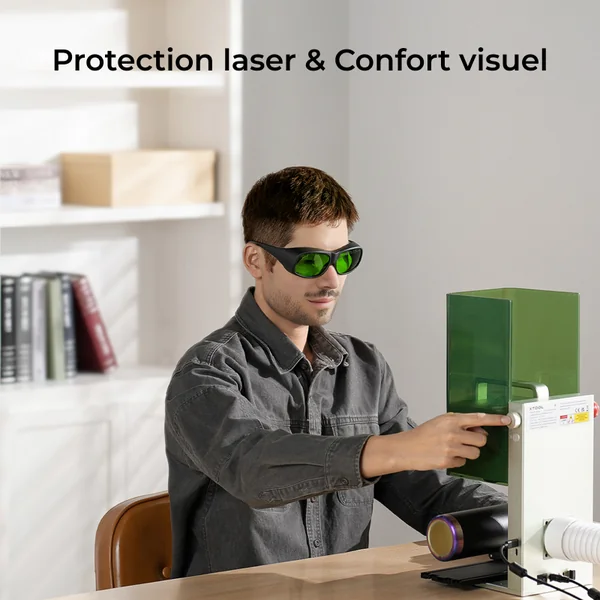Lunettes de Sécurité Laser xTool pour Lasers 316-460 nm, 630-670 nm et 800-1080 nm