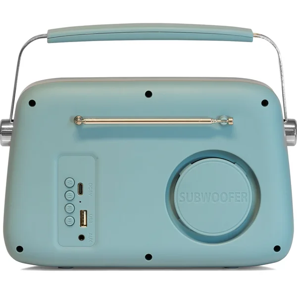 Madison Radio Rétro avec Bluetooth et FM (Bleu Mat)