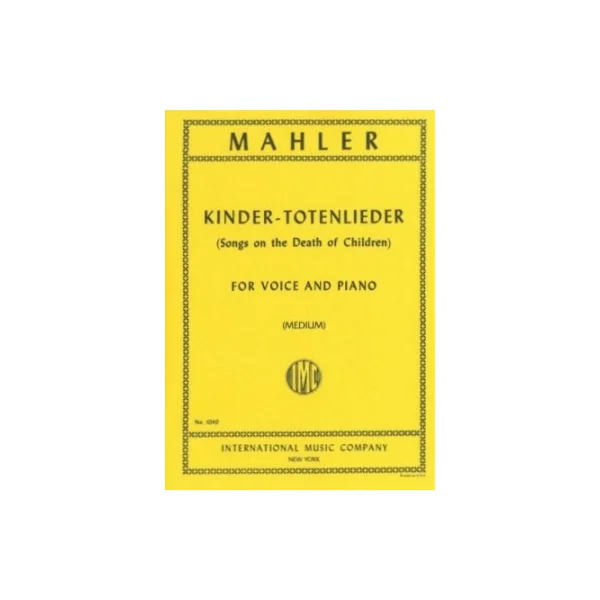 Mahler G. Kindertotenlieder Voix Mezzo