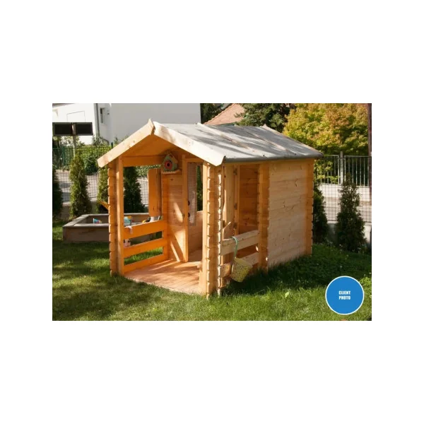 Maison de Jeux pour Enfants avec Terrasse Pin et Epicéa Massif Maisonnette Enfant