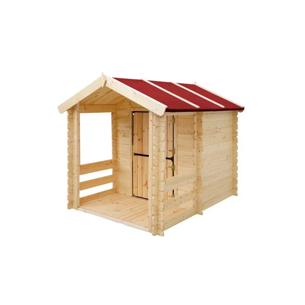 Maison de Jeux pour Enfants avec Terrasse Pin et Epicéa Massif Maisonnette Enfant