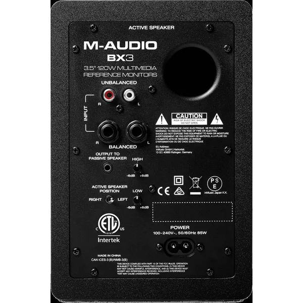 M-Audio BX3D3 (la paire) - Enceintes de Monitoring Actives 3.5"