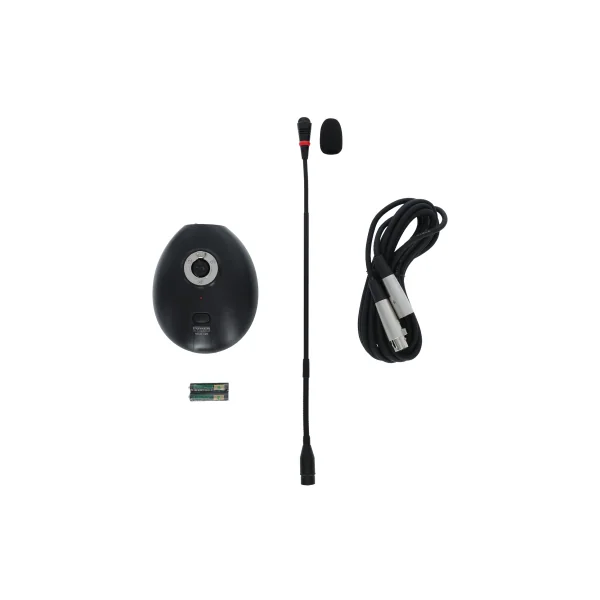 MCO 125 Power Studio Micro Col de Cygne XLR avec base et bouton poussoir