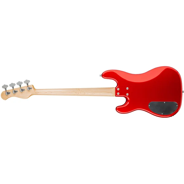 Metroline 21-Fret Hybrid P/J Bass Ash 4-string (Germany, MN) - solid candy apple red