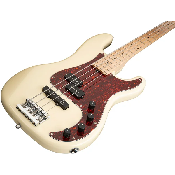 Metroline 21-Fret Hybrid P/J Bass Ash 4-string (Germany, MN) - solid olympic white