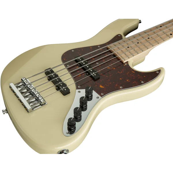 Metroline 21-Fret Vintage J/J Bass Ash 5 (Germany, MN) - solid olympic white