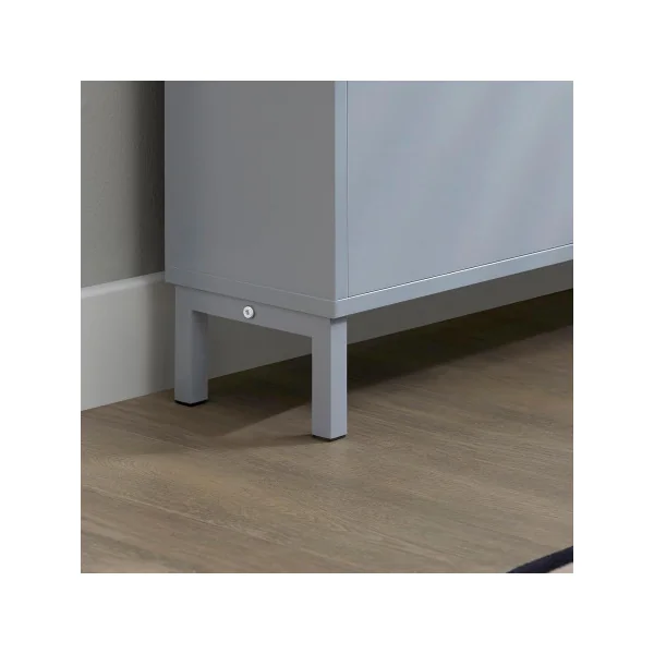 Meuble Chaussure Gris Rangement Chaussures Armoire chaussures 3 Abattants