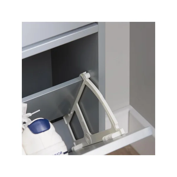 Meuble Chaussure Gris Rangement Chaussures Armoire chaussures 3 Abattants