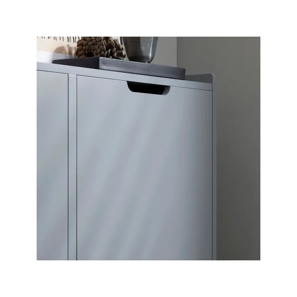 Meuble Chaussure Gris Rangement Chaussures Armoire chaussures 4 Abattants