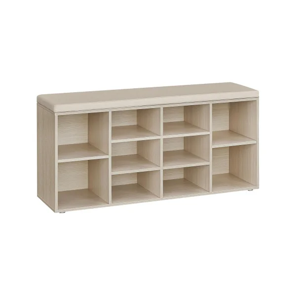 Meuble Chaussures Beige Naturel Chaussure avec Assise Rangement Chaussures