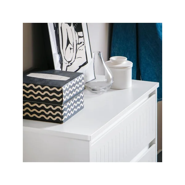 Meuble Chaussures Blanc Design 2 Abattants 1 Tiroir Meuble d'Entrée Rangement avec 2 Rabats