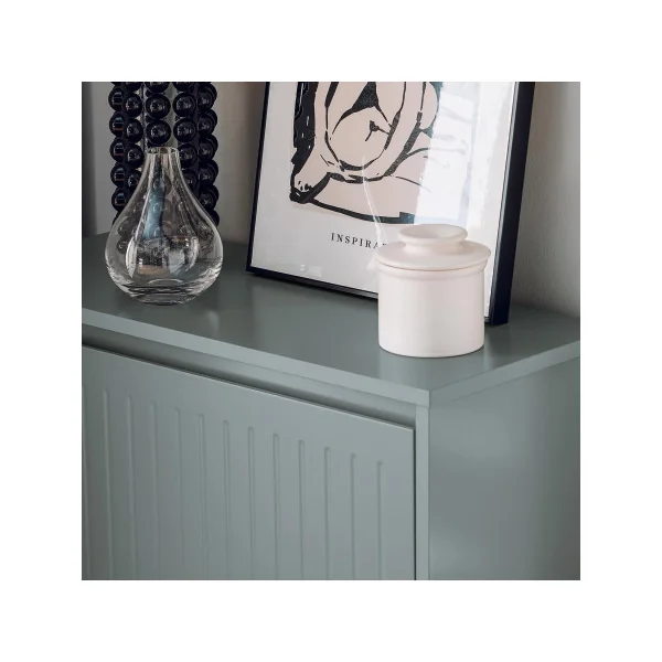 Meuble Chaussures Gris Design 3 Abattants Meuble d'Entrée Rangement avec 3 Rabats