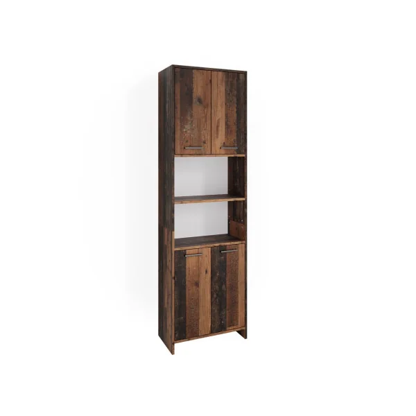 Meuble Haut de Salle de Bain Brun Rustique Armoire Salle de Bain Grande Colonne Salle de Bain