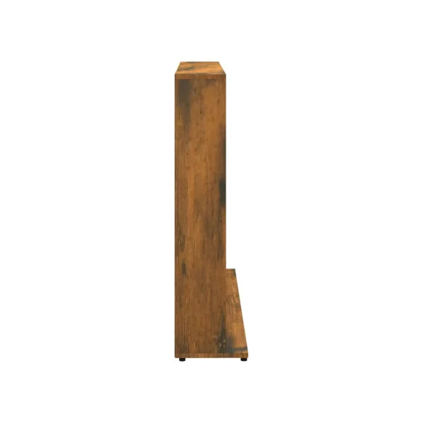 Meuble Rangement CD 89,5 cm Colonne Tour CD Meuble Range CD Chêne Fumé