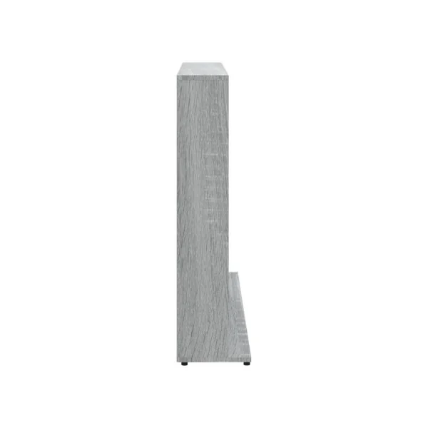 Meuble Rangement CD 89,5 cm Colonne Tour CD Meuble Range CD Chêne Gris