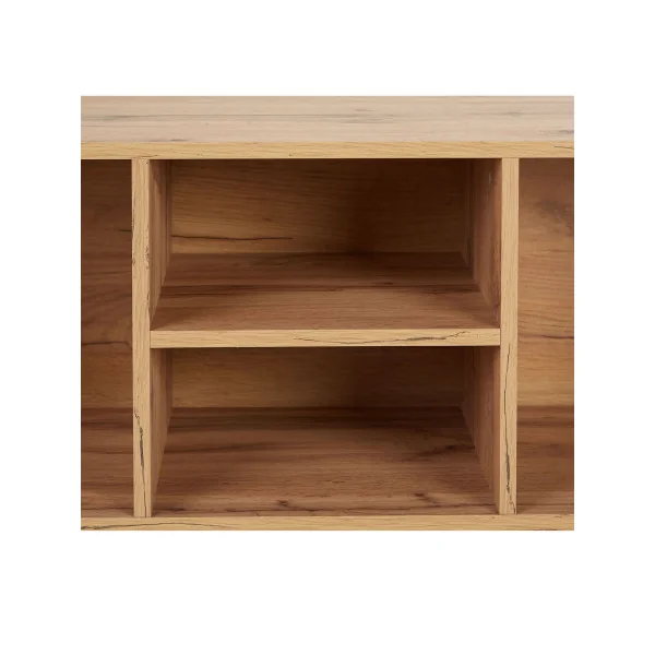 Meuble TV Chêne 140 cm Meuble Télé avec Rangement Meuble Téléviseur Industriel