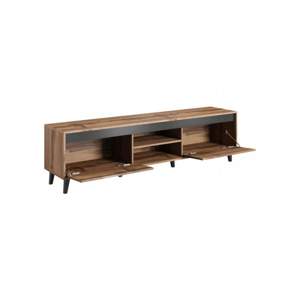Meuble TV Chêne et Anthracite Meuble Télévision Meuble TV Moderne